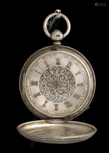 English silver pocket watch - London 1869, JOHN FLETCH