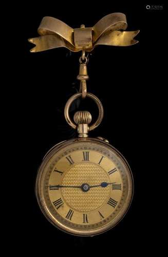 English gold brooch Pocket watch - Birmingham 1908