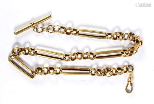 English Victorian gold pocket watch chain - late 19th centur...