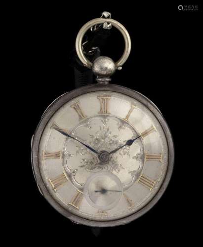 English silver pocket watch - Chester 1855, HENRY BUTTERWORT...