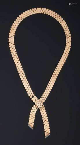 Gold and diamonds convertible necklace - 1940s