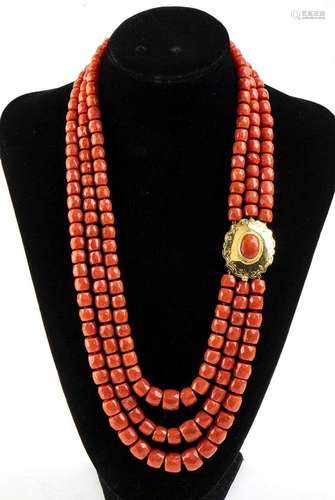 Cersuolo coral gold necklace