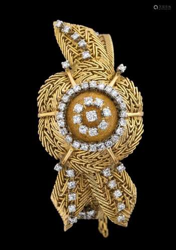 JAEGER LE COULTRE: Ladies' gold and diamond wristwatches - 1...