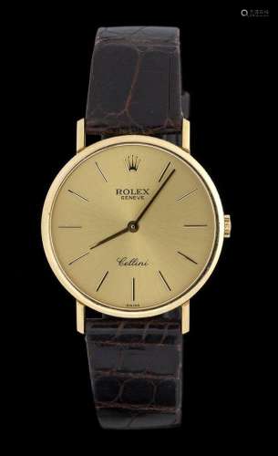 ROLEX Cellini: yellow gold mens wristwatch, ref. 5112