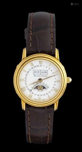 BLANCPAIN Villeret: gold lady's wristwatch with complete cal...