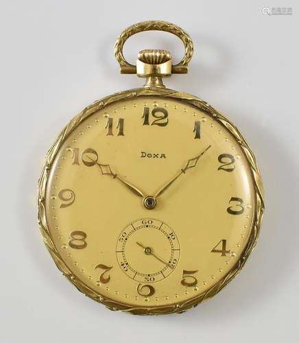 Feine goldene DOXA-Taschenuhr,