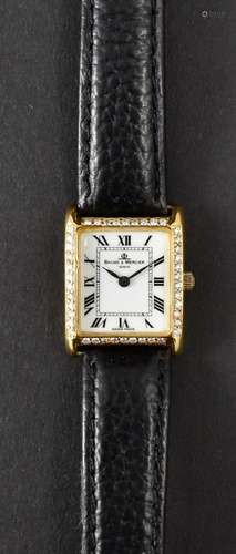 Feine goldene Baume & Mercier-Damenarmbanduhr,