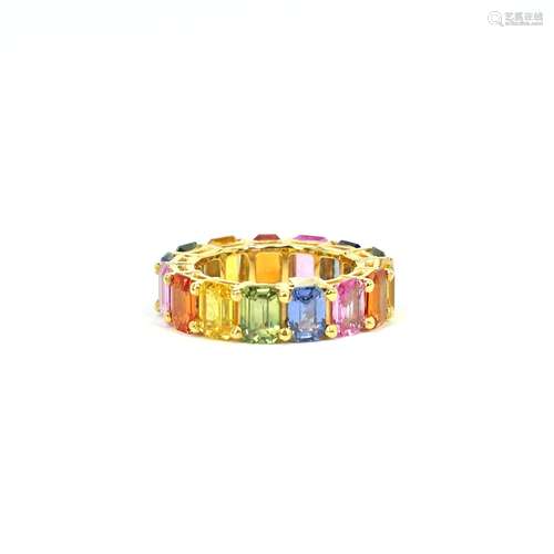 Aussergewoehnlicher Regenbogen-Memoryring.