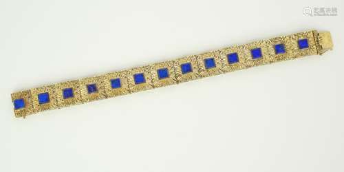 Feines Lapislazuli-Gliederarmband.