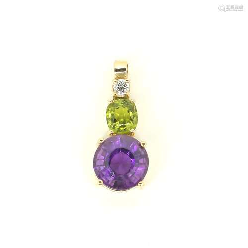 Feiner Amethyst-/Peridotanhaenger.