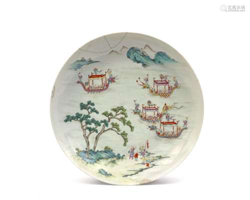 ASSIETTE CREUSE EN PORCELAINE FAMILLE ROSE Chine, fin de la ...