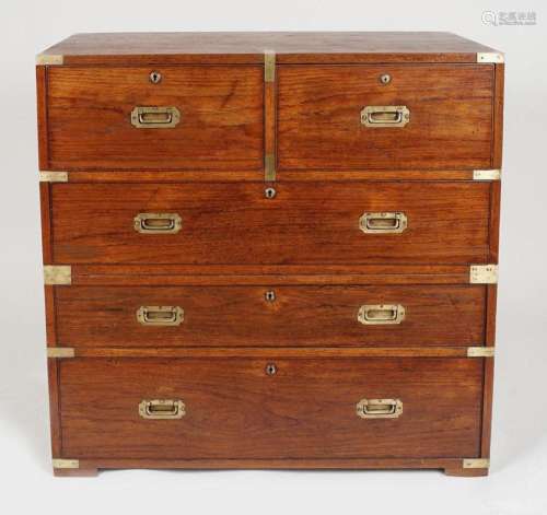 19TH-CENTURY SECRETAIRE CAMPAIGN CHEST