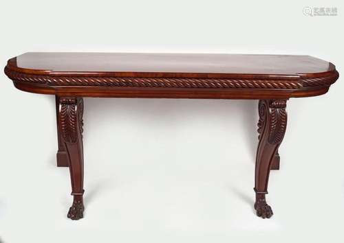 LARGE REGENCY MAHOGANY SIDE TABLE