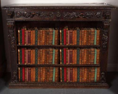 19TH-CENTURY CARVED OAK BOOKCASE