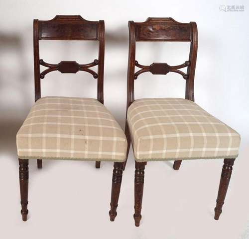 SET 6 REGENCY MAHOGANY DINING CHAIRS