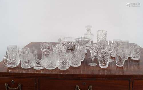 43 PIECES OF ASSORTED CRYSTAL GLASSSES