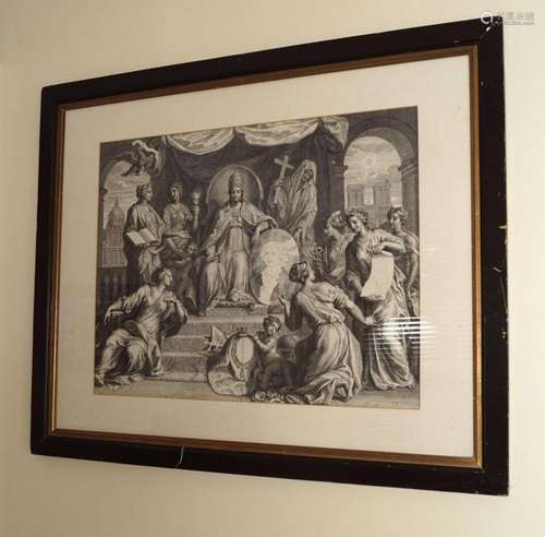 ANTIQUE BLACK & WHITE ENGRAVING