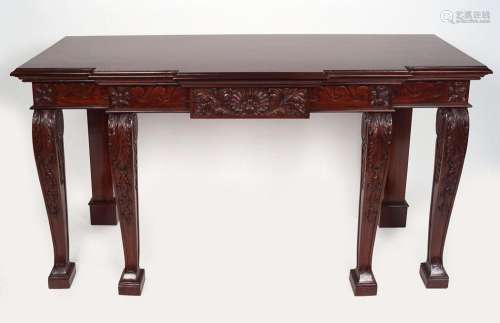 LARGE NEO-CLASSICAL MAHOGANY SIDE TABLE