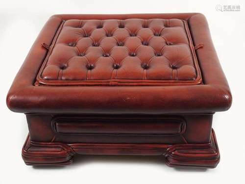 HIDE UPHOLSTERED BOX OTTOMAN