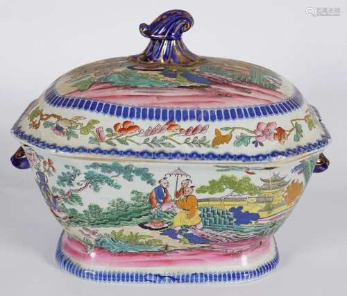 LARGE MASON'S IRONSTONE TUREEN AND COVER
