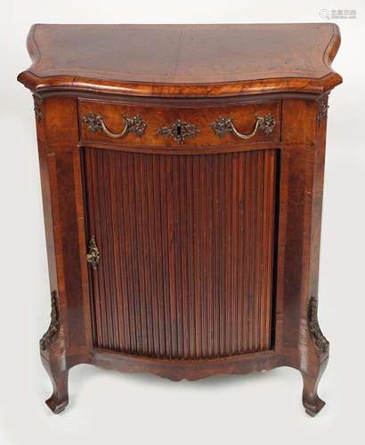 19TH-CENTURY WALNUT & BRASS MOUNTED SIDE CABINET