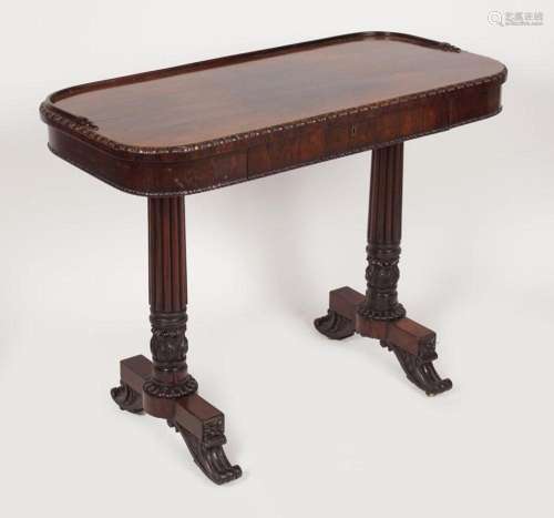 WILLIAM IV ROSEWOOD LIBRARY TABLE