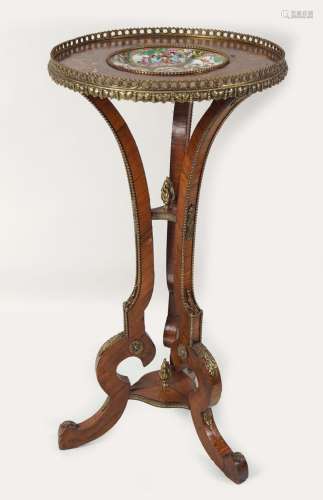 19TH-CENTURY KINGWOOD & MARQUETRY TABLE