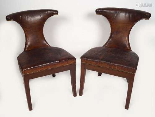 6 LEATHER DESIGNER LIBRARY CHAIRS