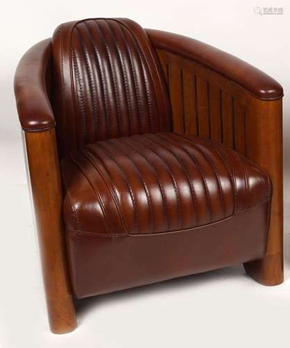 DESIGNER LEATHER CLUB CHAIR