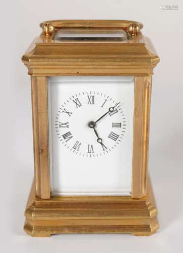 MINIATURE BRASS CARRIAGE CLOCK