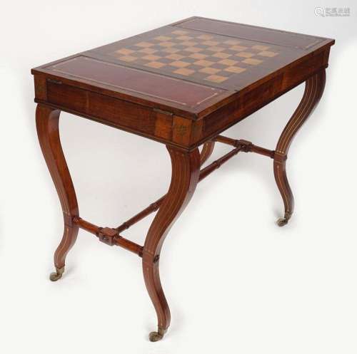 REGENCY ROSEWOOD COMBINATION GAMES/LIBRARY TABLE