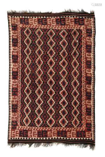 Kilim, Afghanistan, milieu du XXe s., à rangées d`hexagones ...