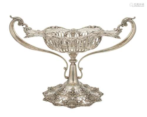 An American sterling silver centerpiece dish