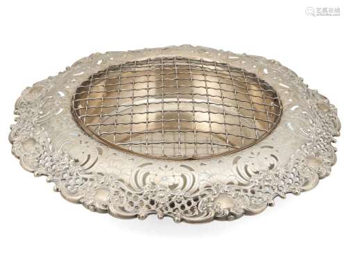 A Gorham sterling silver floral centerpiece bowl