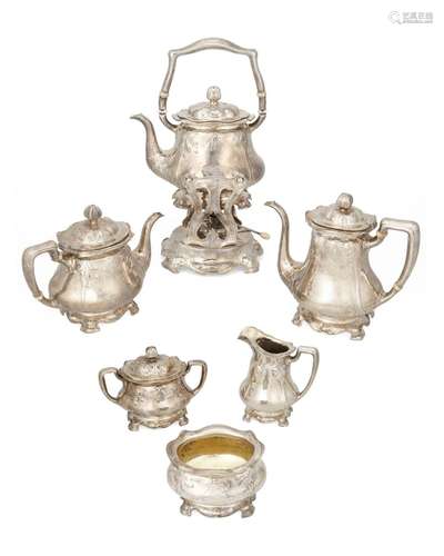 A Gorham Martele silver tea and coffee service