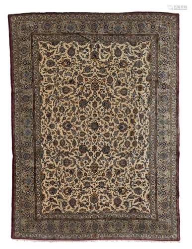 A Kashan room-sized rug