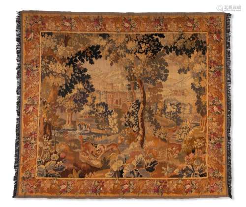 A French woven wool tapestry