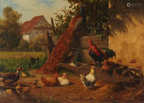 Carl Jutz I (1873-1915) Carl Jutz I, (1873-1915), Farm scene...