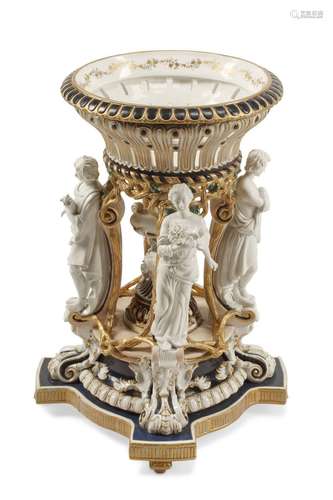 A large German porcelain compote