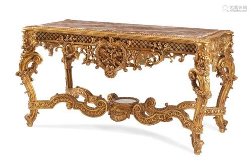 A French Regence-style giltwood salon table