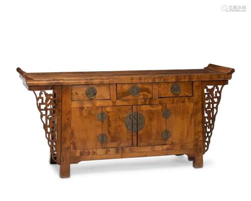 A Chinese hardwood cabinet