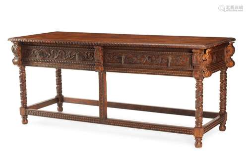 A large Portuguese Renaissance-style trestle table