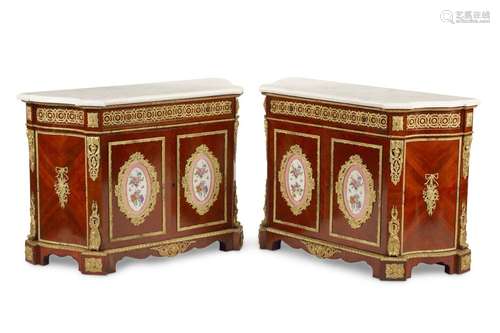 A pair of French Louis XVI-style cabinets