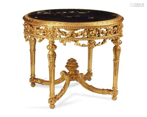 A French Louis XVI-style Chinoiserie table