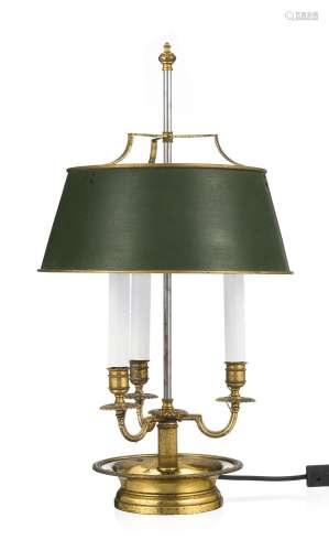 Lampe bouillotte néoclassique, début XXe s., en bronze doré,...