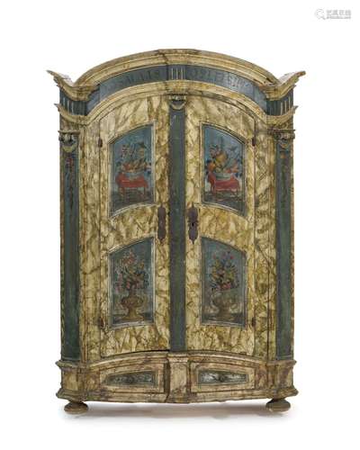 Armoire, Tyrol, début XIXe s., en sapin polychrome simulant ...