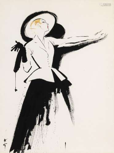 René Gruau (1909-2004), "La robe bar pour Dior", g...
