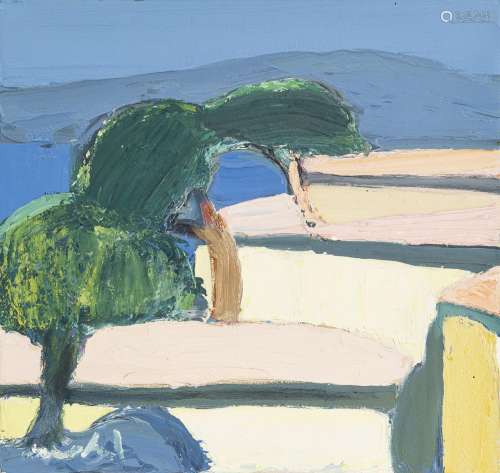 Roger Mühl (1929-2008), "Les toits roses", huile s...