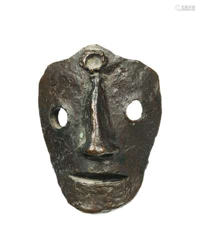 André Derain (1880-1954), "Petit masque", bronze à...