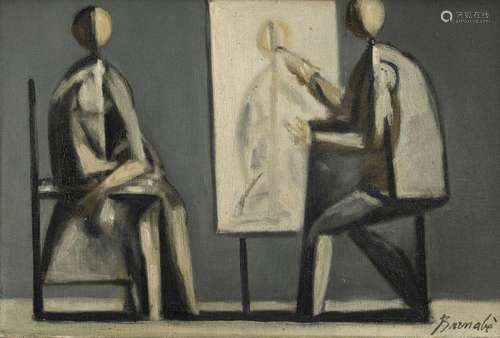 Duilio Barnabè (1914-1961), Le peintre et son modèle, 1957, ...